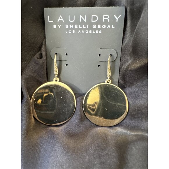 Laundry by Shelli Segal Goldtone Circles Dangle NWT - Picture 10 of 11